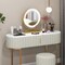 Round Makeup Vanity Mirror with 3 Color Dimmable LED Lighting